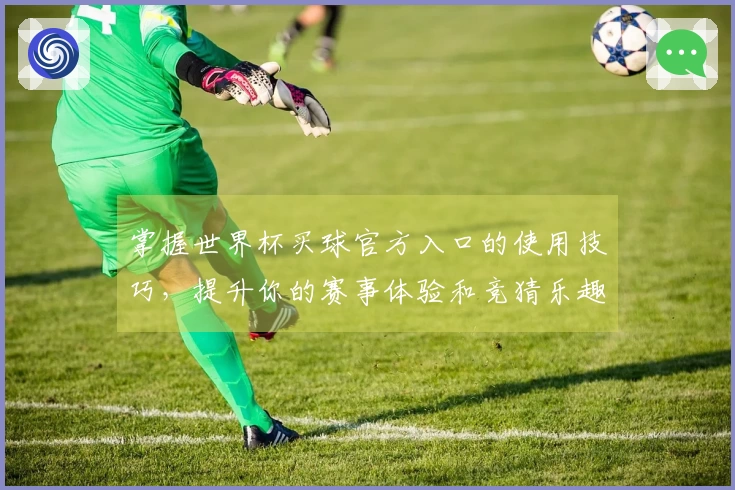 掌握世界杯买球官方入口的使用技巧，提升你的赛事体验和竞猜乐趣